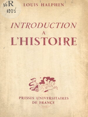 cover image of Introduction à l'histoire